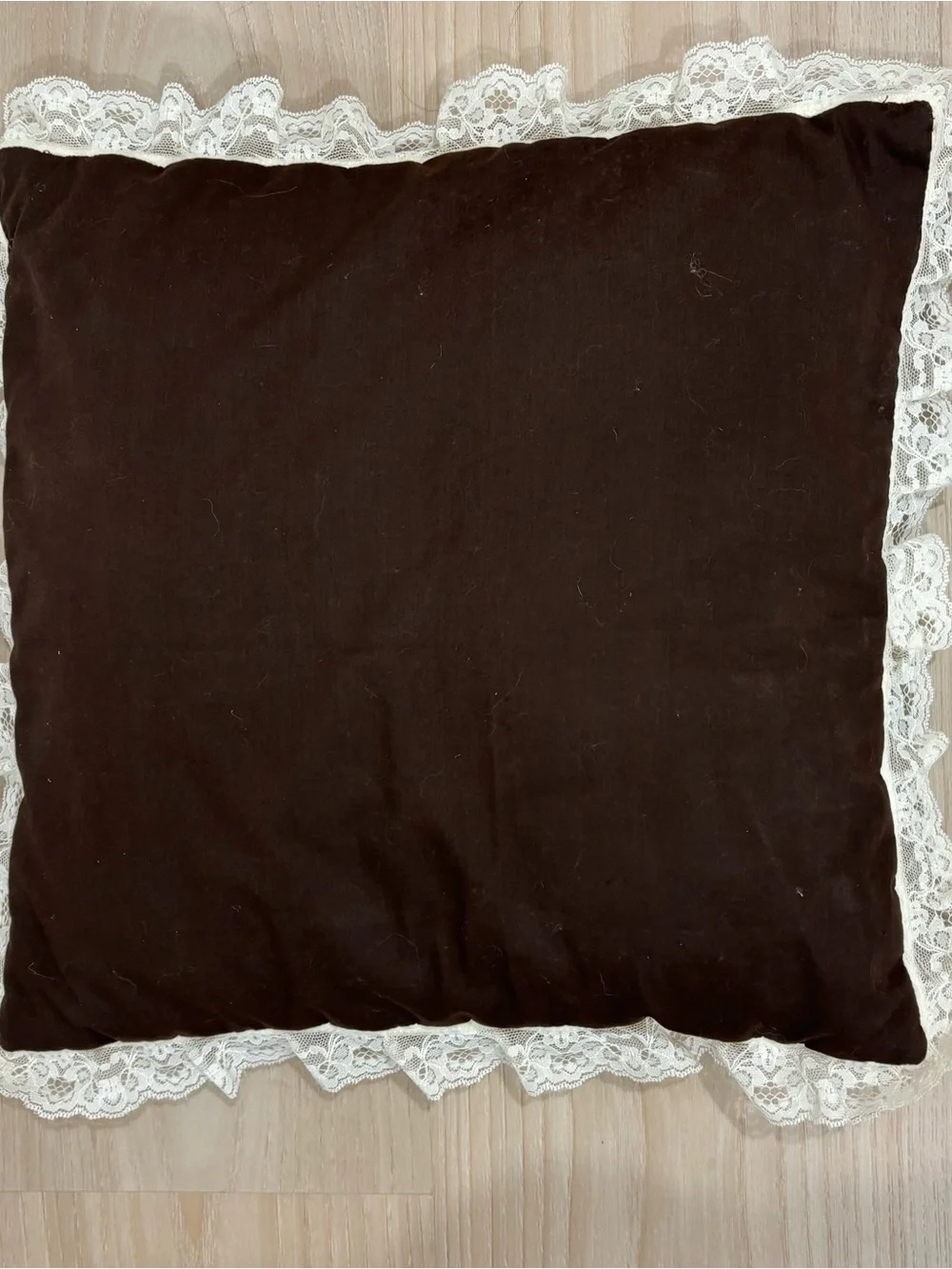 VTG Accent Pillow  Ducks Geese W/ Ribbon Cranston 15x15 Grandma Cottage Core